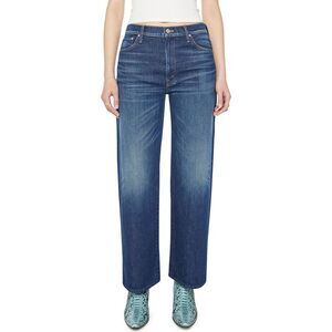 Mother Women's Dark Blue The Dodger Flood Loose Wide Leg Jeans Size 28 NWOT